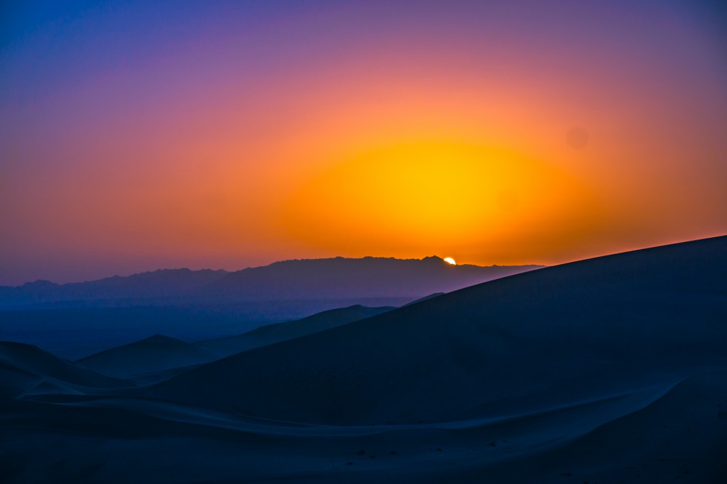 Der Sonnenaufgang von den Dünen kann bei guten Bedingungen äusserst spektakulär sein und es empfiehlt sich früh aufzustehen