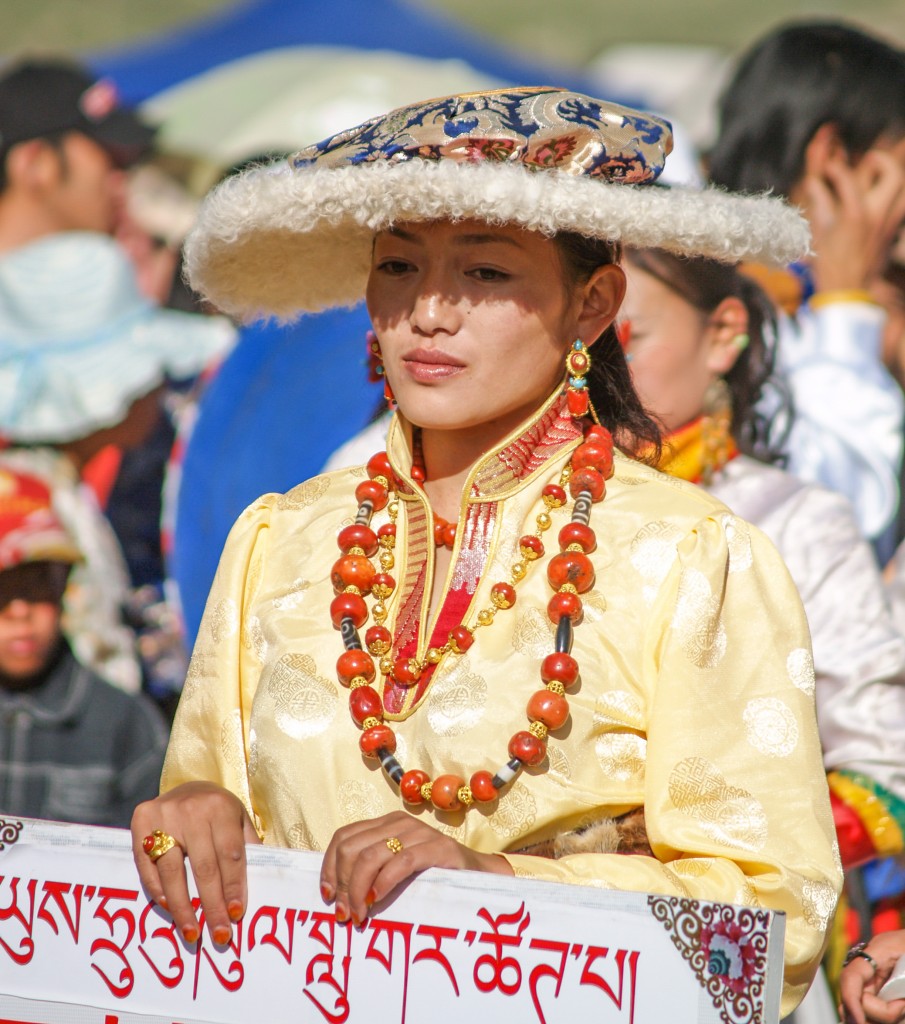 Schöne Tibeterinnen wohin man auch blickte